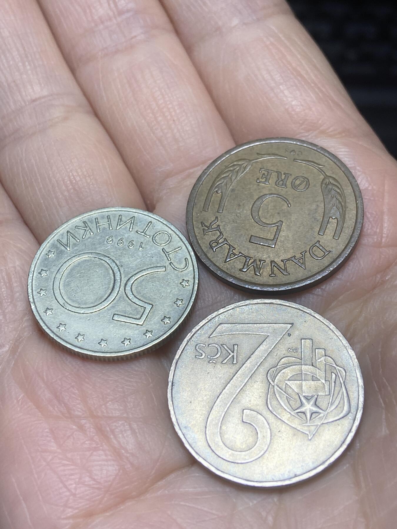 2025年第一百二十场(总第一百四十六场）外国好品散币(免佣金) 各国散币3枚：保加利亚🇧🇬1999年50斯托丁基，丹麦🇩🇰1969年5欧尔，捷克斯洛伐克🇸🇰1982年2克朗