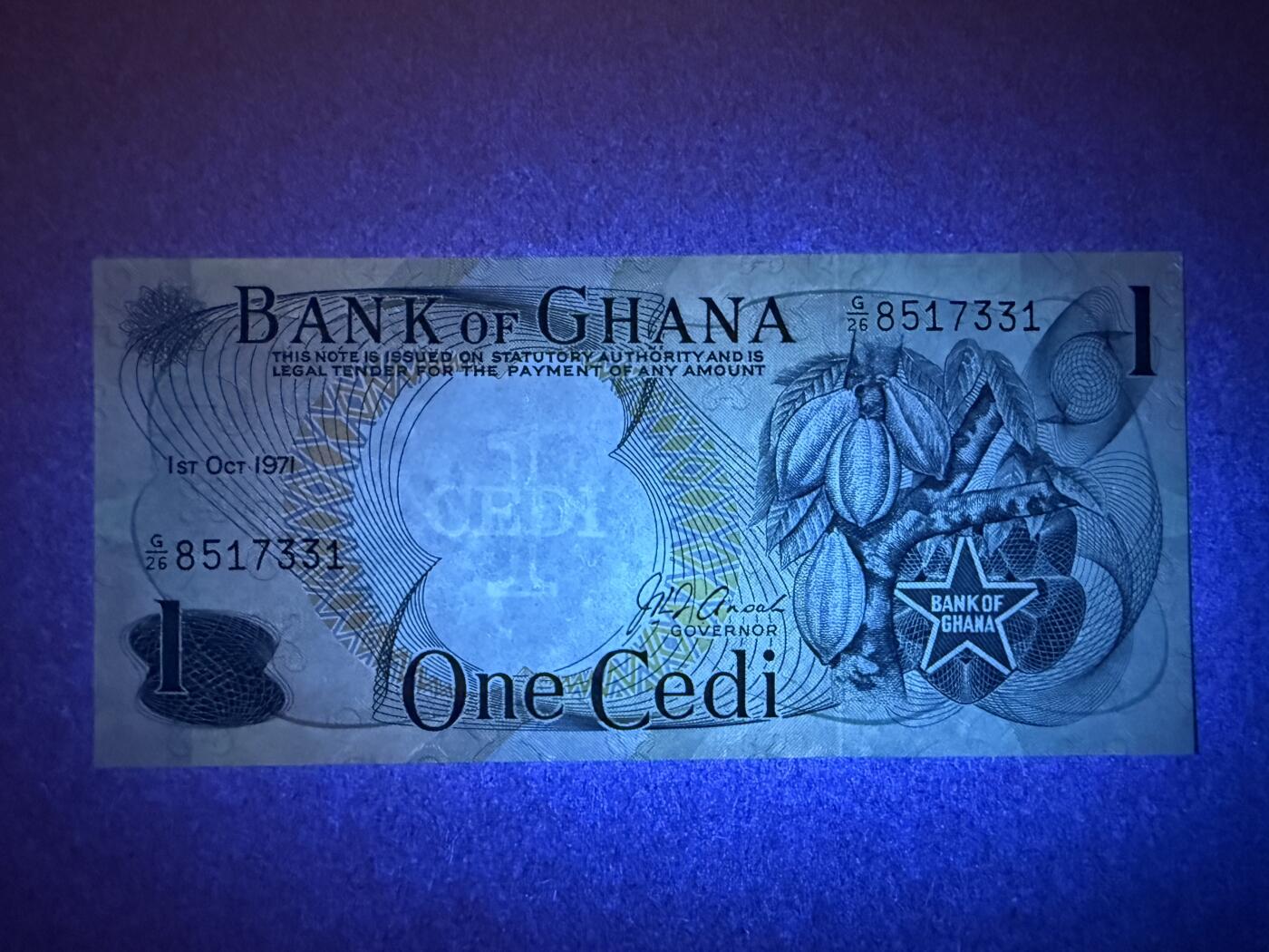 《艾美收藏》第218期-11.2周日外币荟萃 加纳1塞地 UNC 1971年版 无4