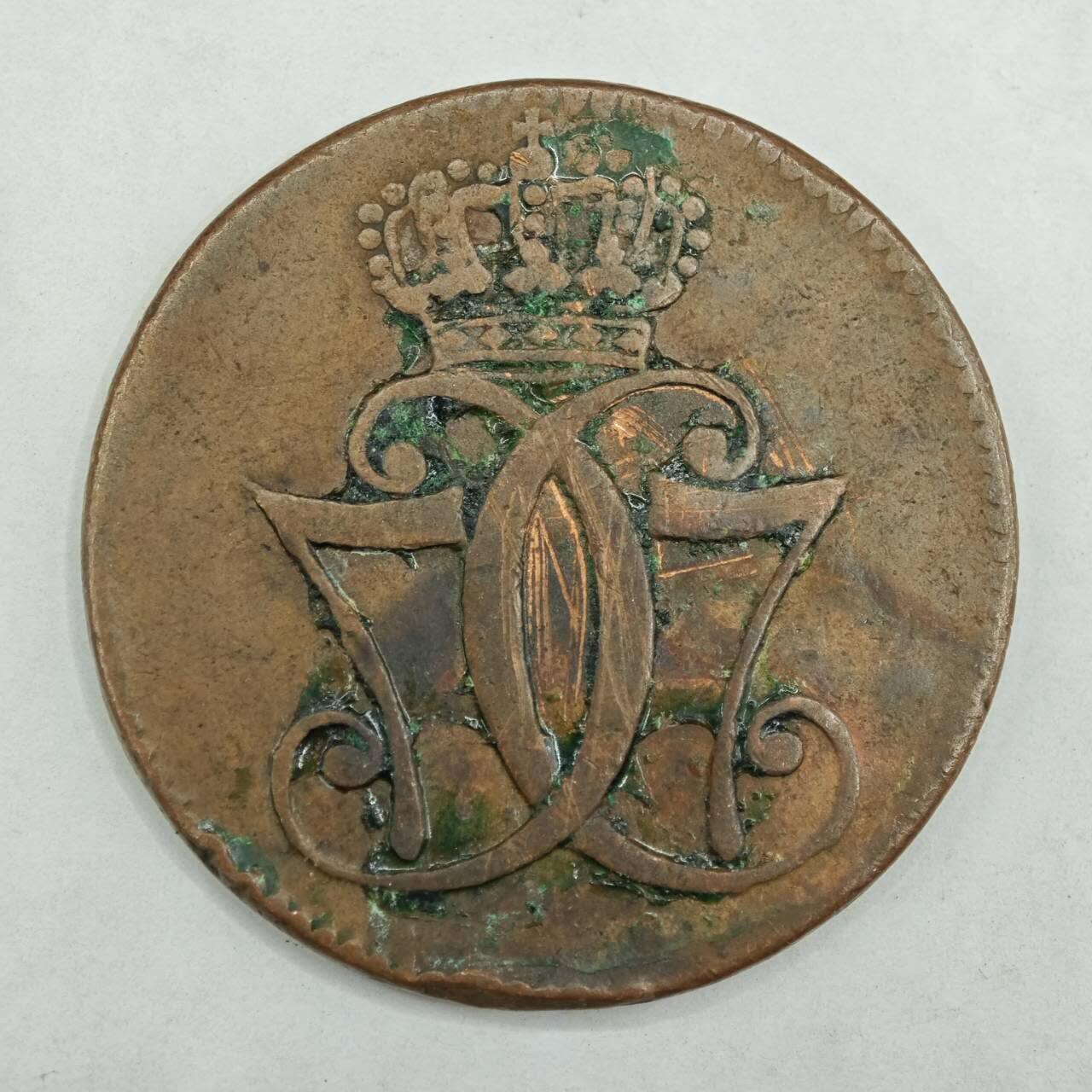 【淘币小摊】限时拍第七百八十四拍  老铜币场  满百包邮可预留两周  周一统一发货  丹麦1771年1斯基林铜币