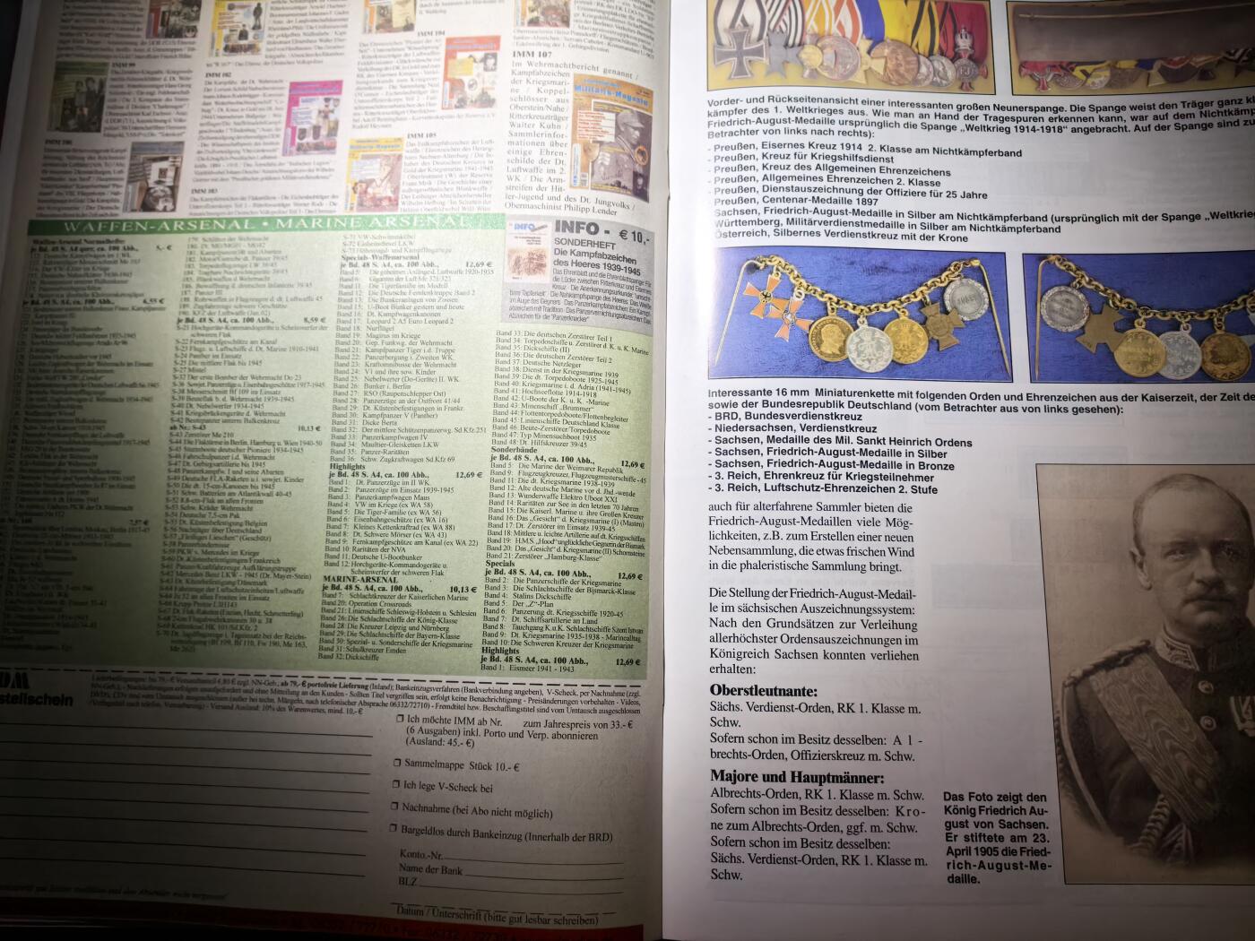 盛世勋华——号角文化勋章邮票专场拍卖第286期 德国出版 Militaria-Magazin杂志 2003年9/10月刊总第109期 58页