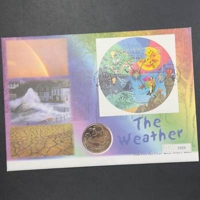 ＜小葵钱铺＞第64期·克朗币·套币·银币场·满200包邮，不寄存·3号发货 - 〈邮币封〉奥尔德尼岛1999年日全食5镑克朗型纪念币