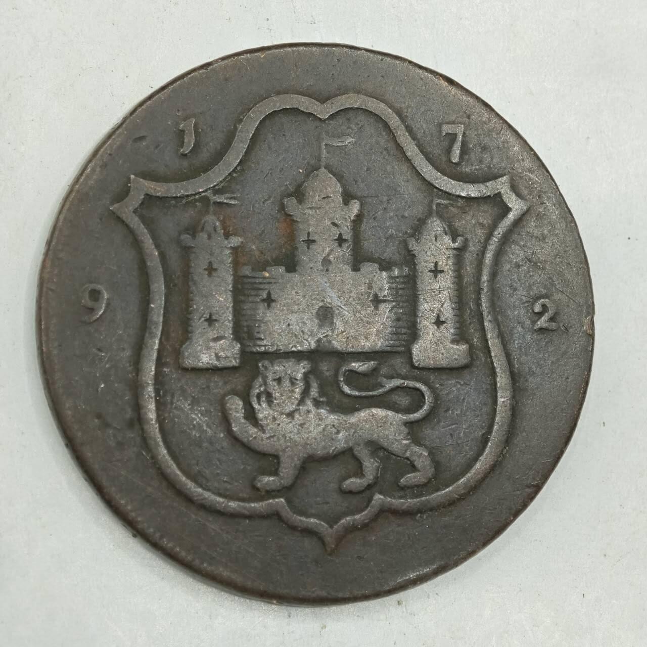 【淘币小摊】限时拍第七百八十四拍  老铜币场  满百包邮可预留两周  周一统一发货  英国1792年半便士铜币代币