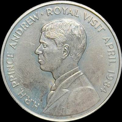 ＜小葵钱铺＞第64期·克朗币·套币·银币场·满200包邮，不寄存·3号发货 - 阿森松岛1984年安德鲁王子50便士克朗型纪念币