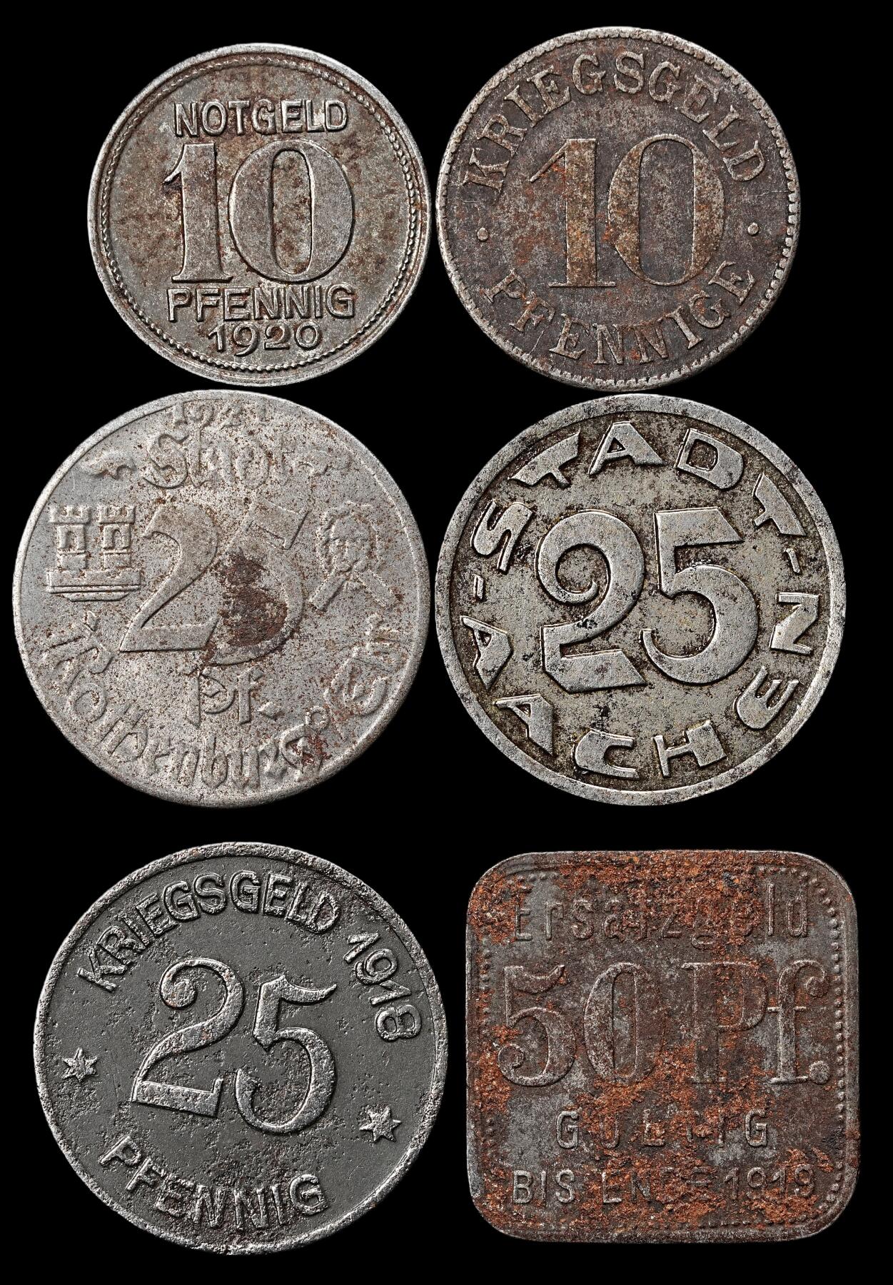 修遠堂世界钱币第九十一期 德国紧急时期铁币 第二组