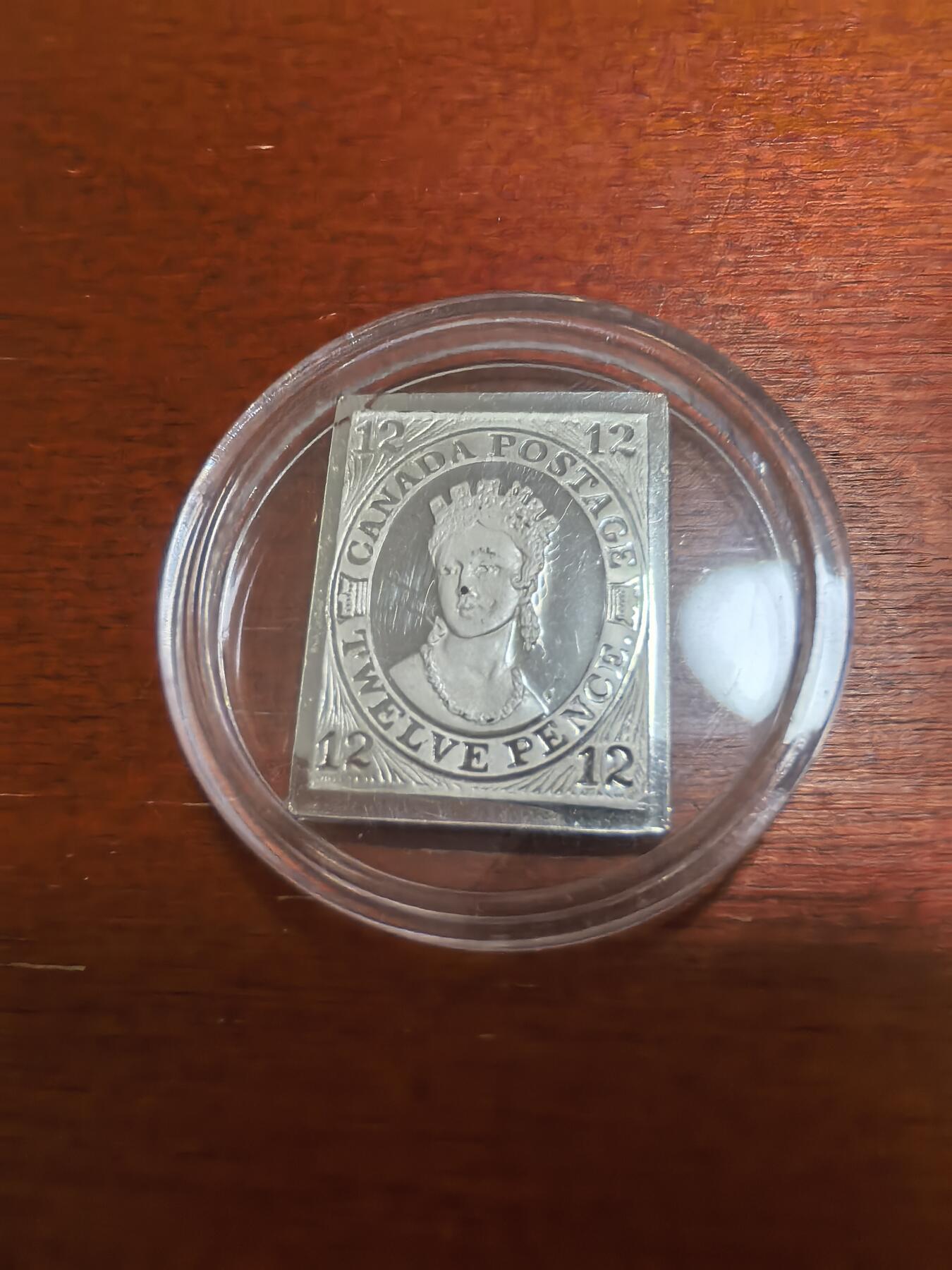 长老汇蛇年精选第六十九场拍卖 纪念1851年加拿大首枚邮票12便士维多利亚发行的矩形银邮票，925银