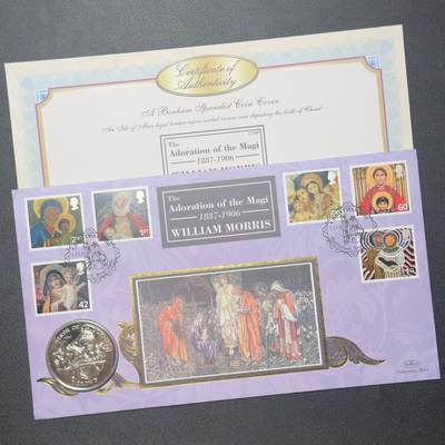 ＜小葵钱铺＞第64期·克朗币·套币·银币场·满200包邮，不寄存·3号发货 - 〈邮币封〉马恩岛1997年千禧年·基督诞生1克朗纪念币