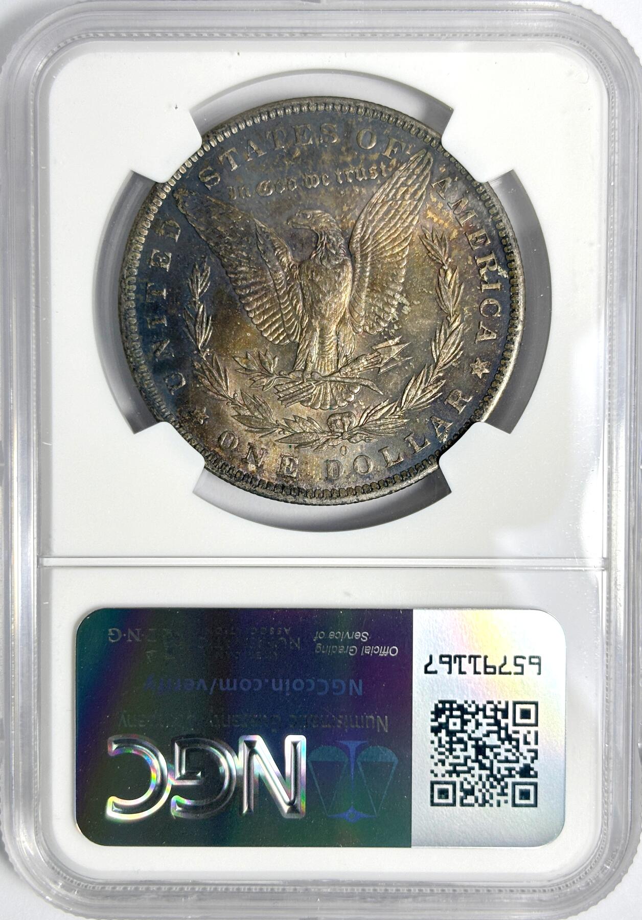 【雨安】【世界币章112-113期】周五/周六 两场连拍 2025-11-01 周六 19:30 保真 8秒倒数自动落锤 高效拍卖 [评级美洲] USA 美国 1美元 (1878-1921) 摩根 1883年O NGC-MS63 顶级老味道老酱彩