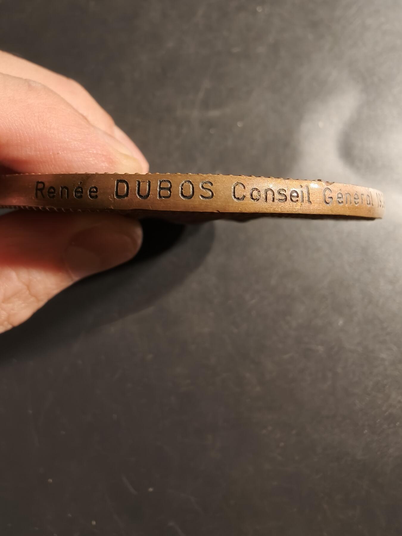 老王徽章第160期  法国索姆省议会大铜章     直径81mm.   重量224.8g