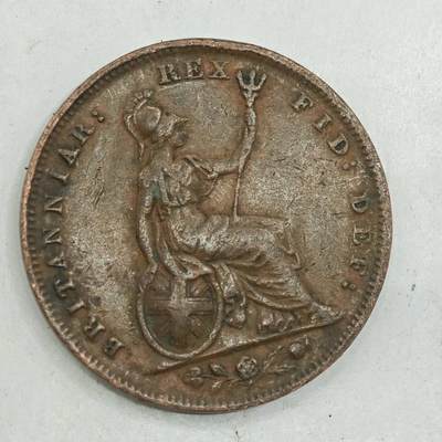 【淘币小摊】限时拍第七百八十四拍  老铜币场  满百包邮可预留两周  周一统一发货  - 英国1831年威廉四世法新铜币