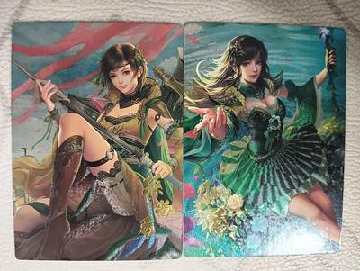 花开卡拍第45期（11月2号周日截拍，品控勿拍!!!拍品不寄存，运费5元，自制卡难免瑕疵，可能存在轻微撞角爆边等出厂瑕疵，品控介意勿拍！） - 孙尚香 小乔 2张 粗闪