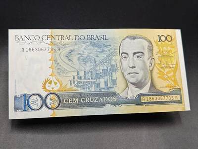 【淘币小摊】实时拍第七百八十五拍   无佣金纸币福利场   满百包邮可预留二周 每周一统一发货   - 巴西100克鲁塞罗