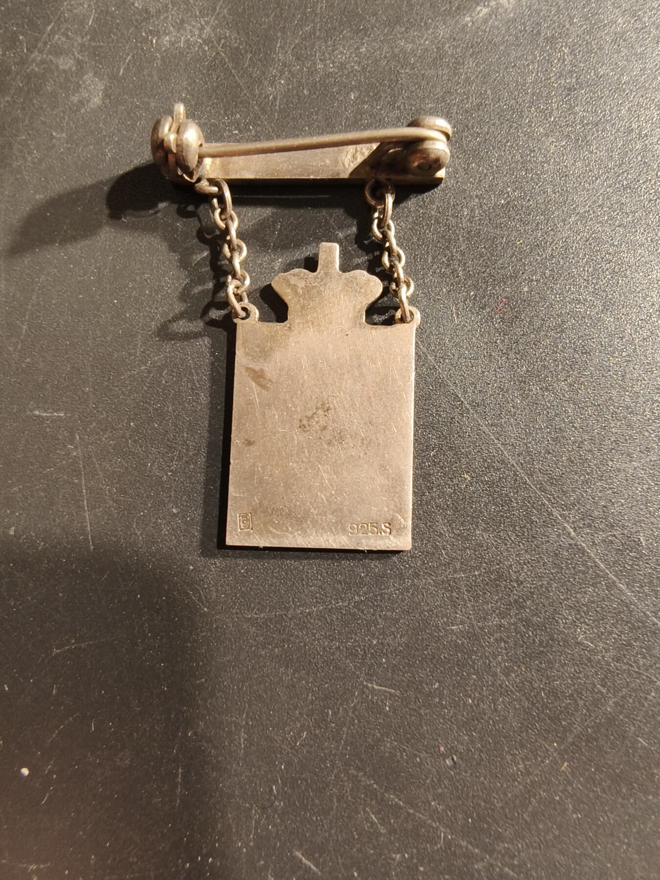 老王徽章第160期 丹麦克里斯蒂安十世70大寿纪念章    925银质珐琅    4.5g