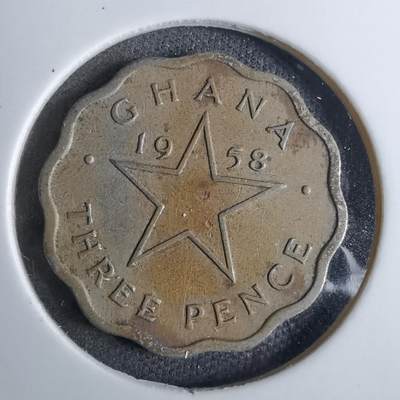 沼泽如烟--第886场 - 加纳1958年3便士