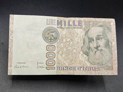 【淘币小摊】实时拍第七百八十五拍   无佣金纸币福利场   满百包邮可预留二周 每周一统一发货   - 意大利1000里拉