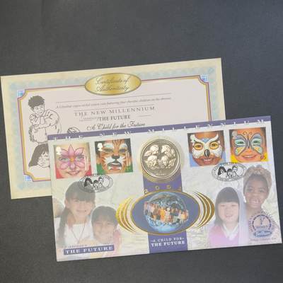 ＜小葵钱铺＞第64期·克朗币·套币·银币场·满200包邮，不寄存·3号发货 - 〈邮币封〉直布罗陀1999年小天使1Royal克朗型纪念币