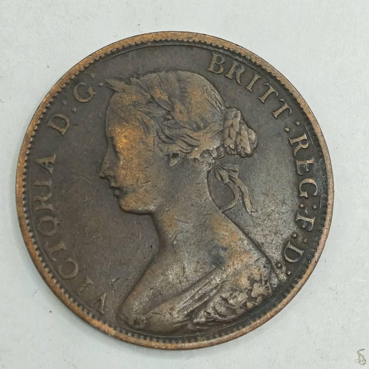 【淘币小摊】限时拍第七百八十四拍  老铜币场  满百包邮可预留两周  周一统一发货  新布伦瑞克1864年维多利亚一分铜币