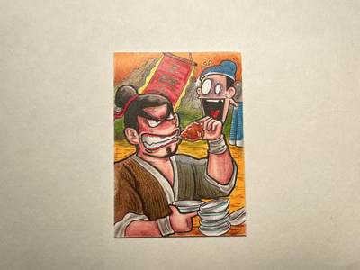 天玑星卡拍第134期《11.3周一截拍》持续收拍收评中 满赠卡需备注 - 【手绘卡】居子 武松已喝六碗酒 手绘卡