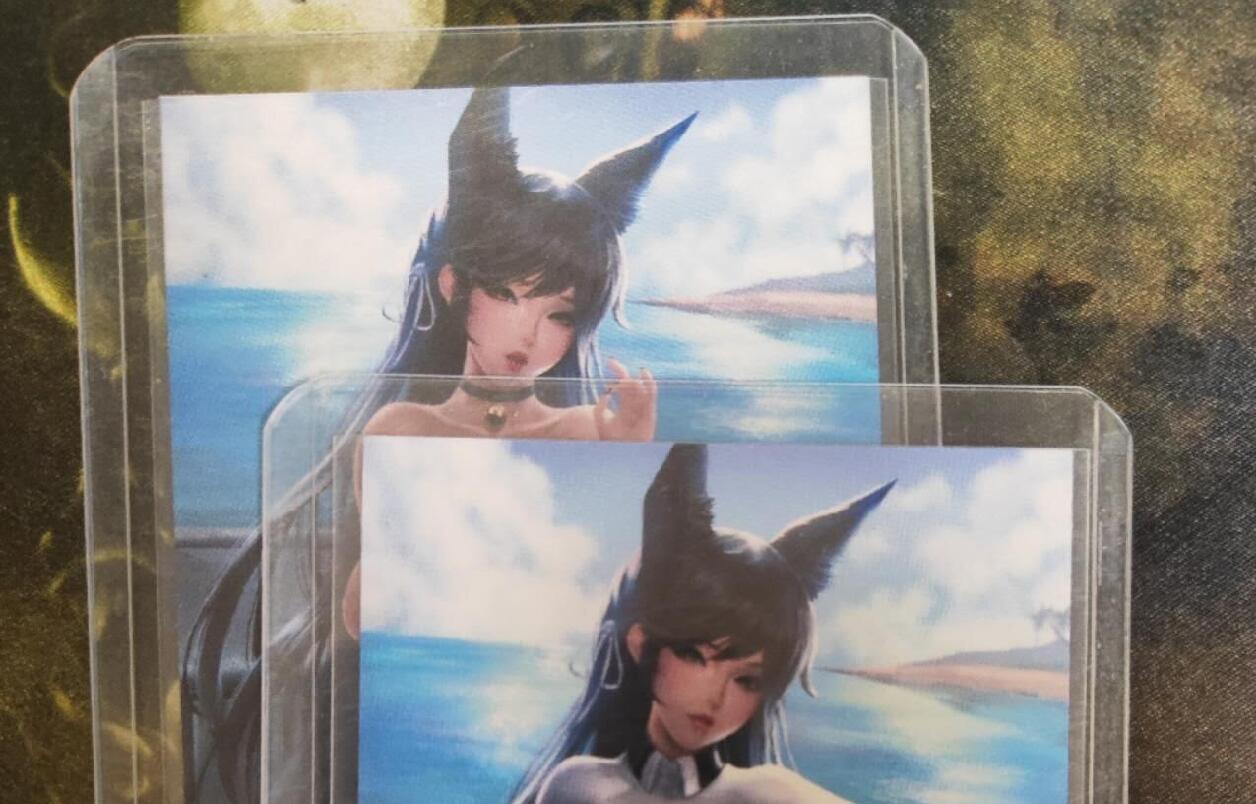 阳大大卡牌拍卖第79期（持续收拍品，周六晚上九点截拍，进群福利早知道） 英雄联盟 九尾妖狐 阿狸双服饰 普卡 带卡夹