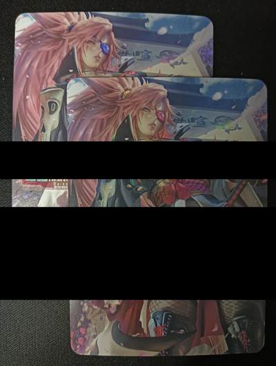 花开卡拍第45期（11月2号周日截拍，品控勿拍!!!拍品不寄存，运费5元，自制卡难免瑕疵，可能存在轻微撞角爆边等出厂瑕疵，品控介意勿拍！） - 艺术对卡 梅喧 彩闪2张