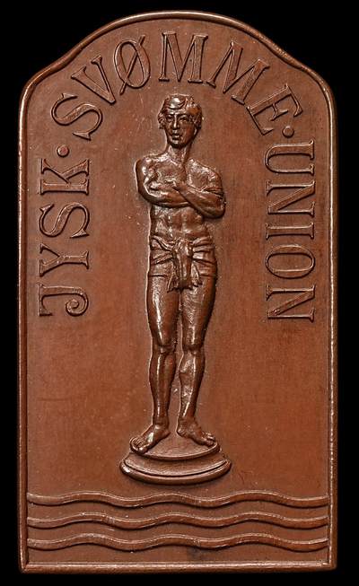 修遠堂世界钱币第九十一期 - 1923年丹麦田径锦标赛纪念章牌 带原盒 56.20X32.10mm 35.78g