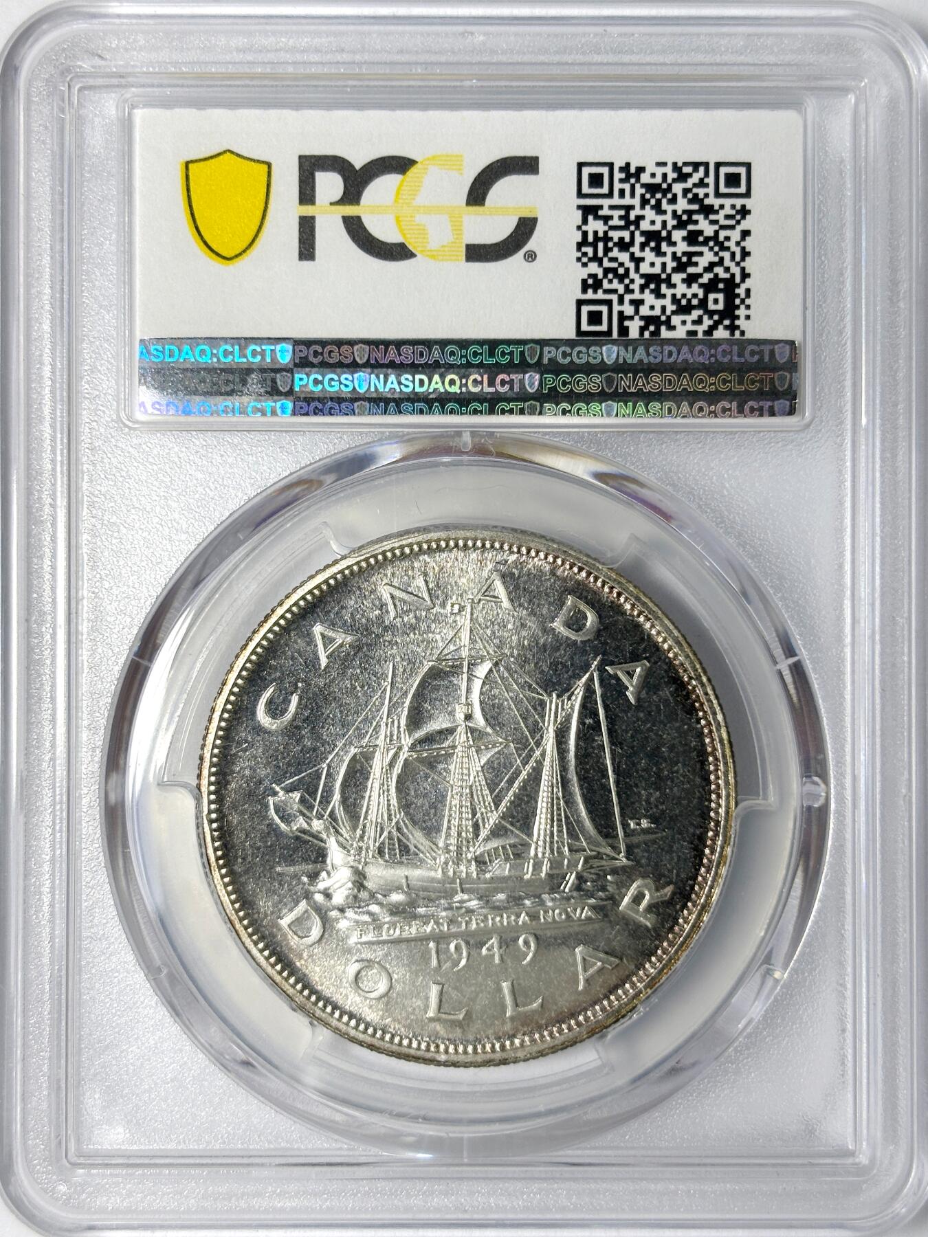 【雨安】【世界币章112-113期】周五/周六 两场连拍 2025-11-01 周六 19:30 保真 8秒倒数自动落锤 高效拍卖 [评级美洲] Canada 加拿大 1元 1949年 乔治六世 PCGS-PL65