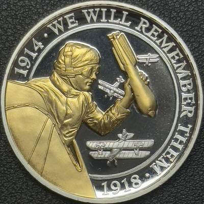 ＜小葵钱铺＞第64期·克朗币·套币·银币场·满200包邮，不寄存·3号发货 - 〈发行量49999〉直布罗陀2018年法兰德斯战场博物馆·手动投掷炸弹1克朗镀银镀金精制纪念币