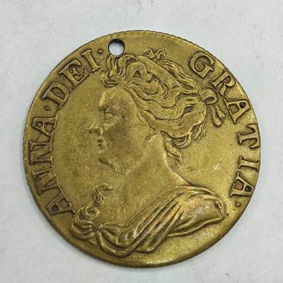 【淘币小摊】限时拍第七百八十四拍  老铜币场  满百包邮可预留两周  周一统一发货  - 英国1710年安娜女王后铸铜币代币