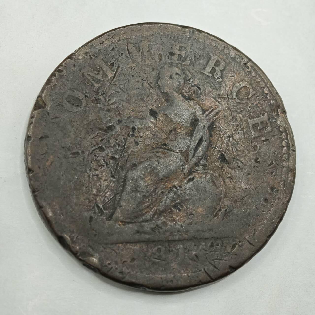 【淘币小摊】限时拍第七百八十四拍  老铜币场  满百包邮可预留两周  周一统一发货  英国1814年一便士铜币代币