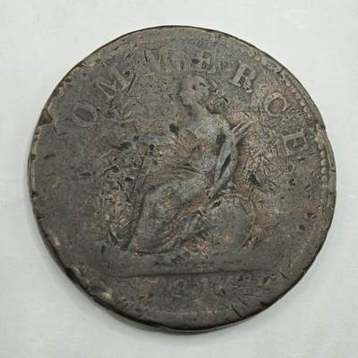 【淘币小摊】限时拍第七百八十四拍  老铜币场  满百包邮可预留两周  周一统一发货  - 英国1814年一便士铜币代币