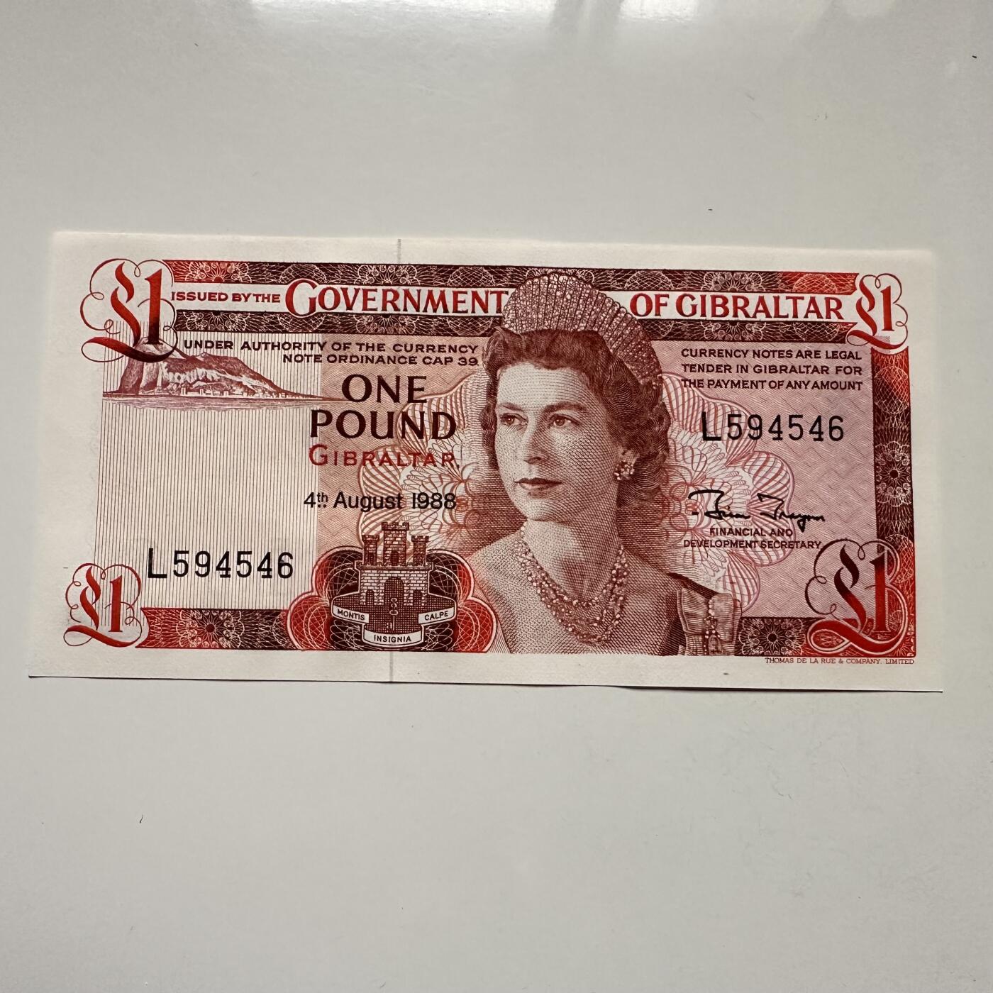 🌹外币初藏🌹🐯2025年第122场  每周二四六晚8️⃣点 接代拍 直布罗陀1988年一镑 女王颜值最高的一张钞票