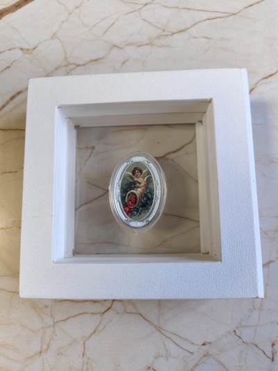 第180期拍卖【长期征集拍品】【北京币展专场】 - 喀麦隆2020年爱之天使彩印椭圆形精制纪念银币，999银，10克，发行999枚