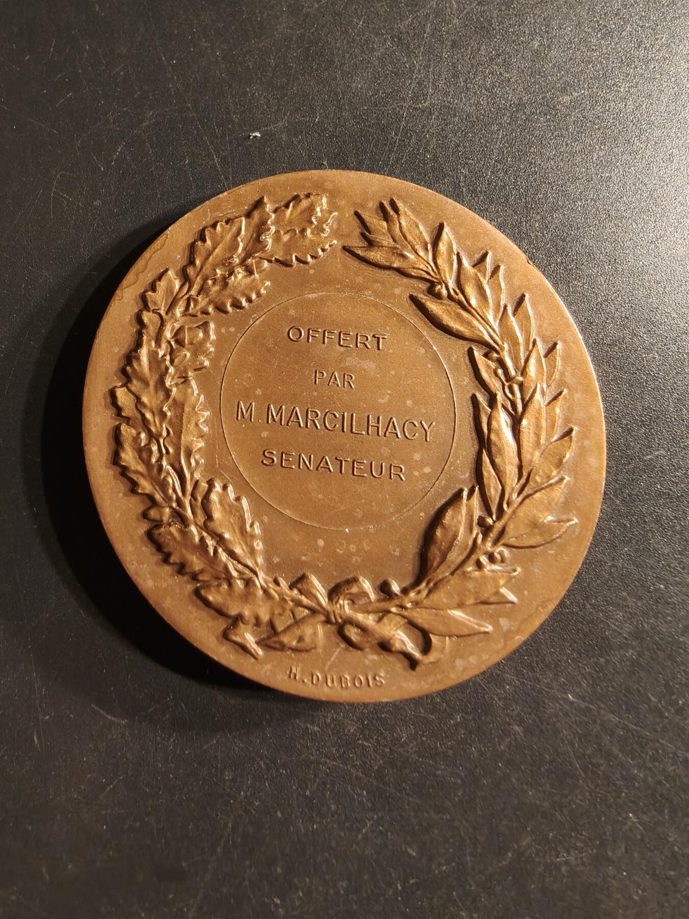 老王徽章第160期  法国畜牧业大铜章     直径50mm.    重量64.1g