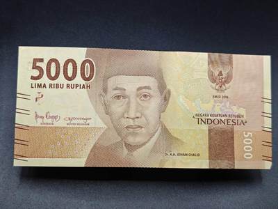 【淘币小摊】实时拍第七百八十三拍   无佣金纸币福利场   满百包邮可预留二周 每周一统一发货   - 印尼5000卢比