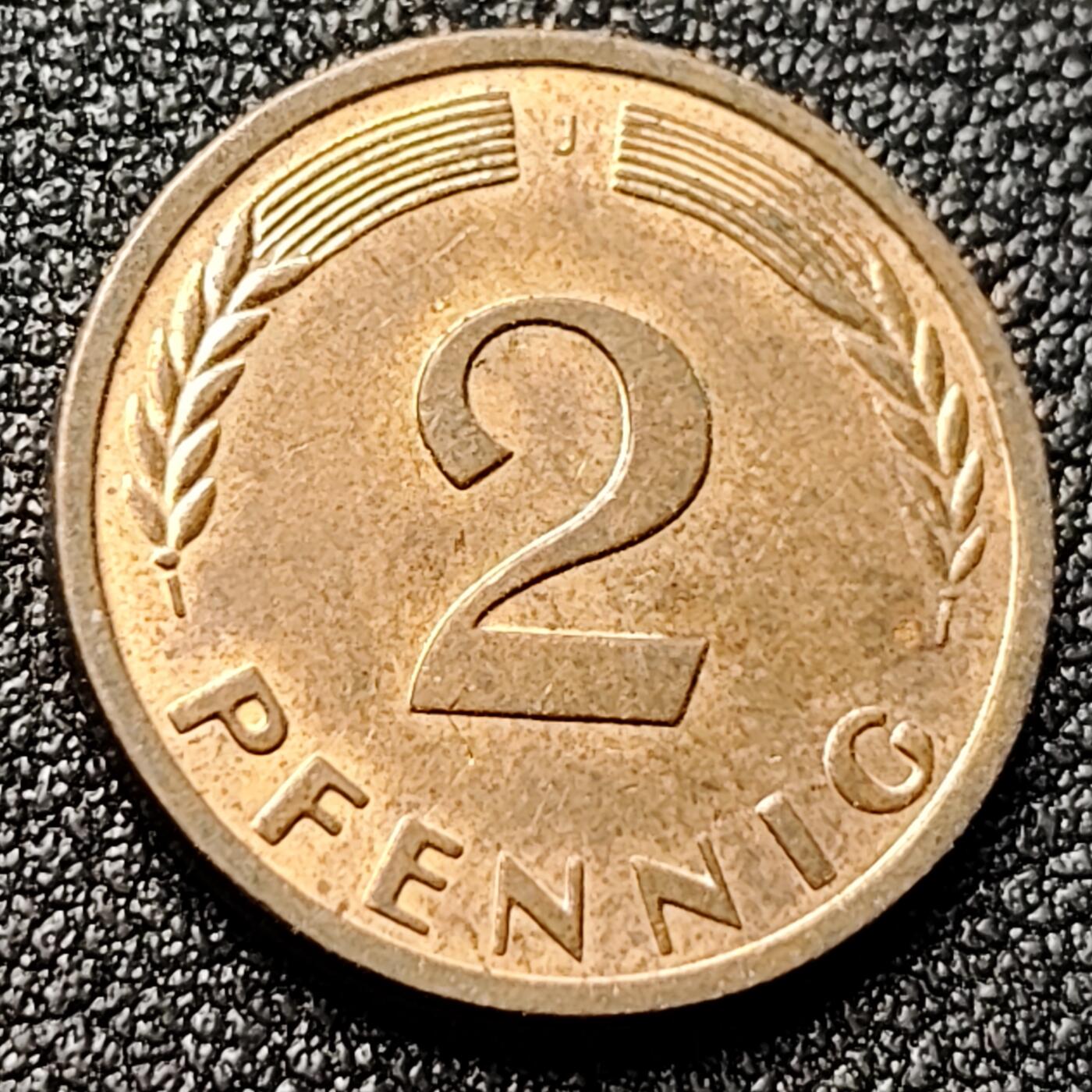 泉币菌-第121场-精品福利场 1967年 德国2芬尼 五叶橡树 硬币 19mm  