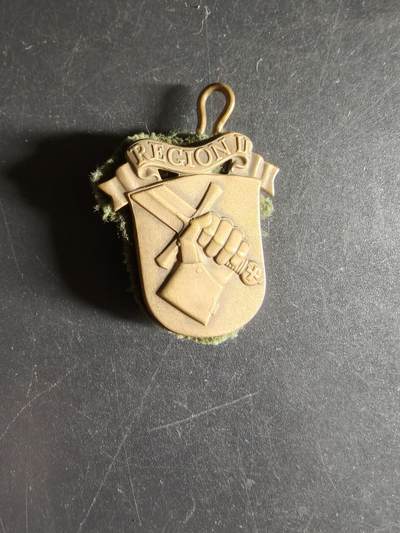 老王徽章第160期 -  丹麦国民警卫队第2营帽徽 底衬完整