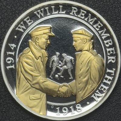 ＜小葵钱铺＞第64期·克朗币·套币·银币场·满200包邮，不寄存·3号发货 - 〈发行量49999〉直布罗陀2018年法兰德斯战场博物馆·圣诞节休战1克朗镀银镀金精制纪念币