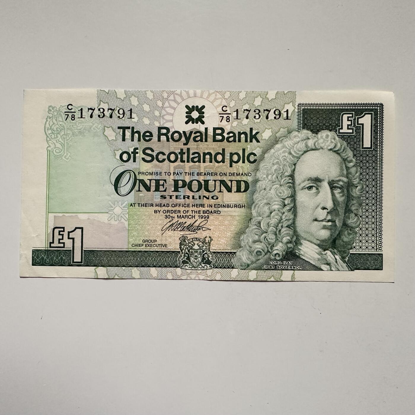 🌹外币初藏🌹🐯2025年第122场  每周二四六晚8️⃣点 接代拍 苏格兰1999年一镑