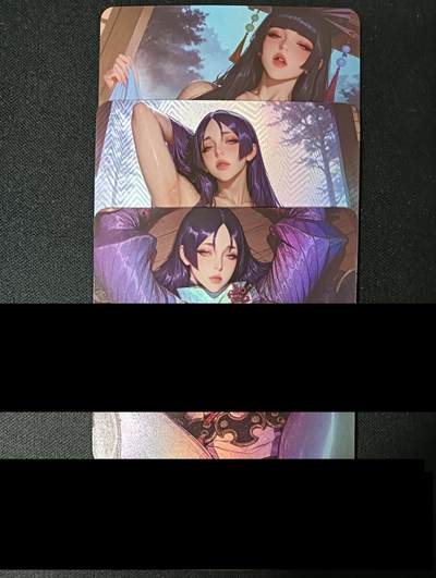 花开卡拍第45期（11月2号周日截拍，品控勿拍!!!拍品不寄存，运费5元，自制卡难免瑕疵，可能存在轻微撞角爆边等出厂瑕疵，品控介意勿拍！） - 大雷风华 日系女仆 三张彩闪艺术版