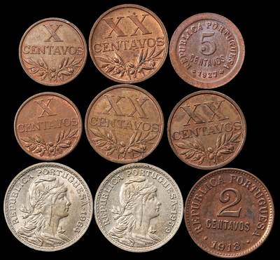 修遠堂世界钱币第九十一期 - 未流通 葡萄牙钱币一组