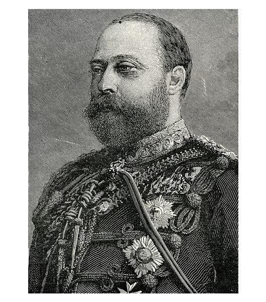 英国1907年 爱德华七世高浮雕精制大合金章 带铭牌 40MM