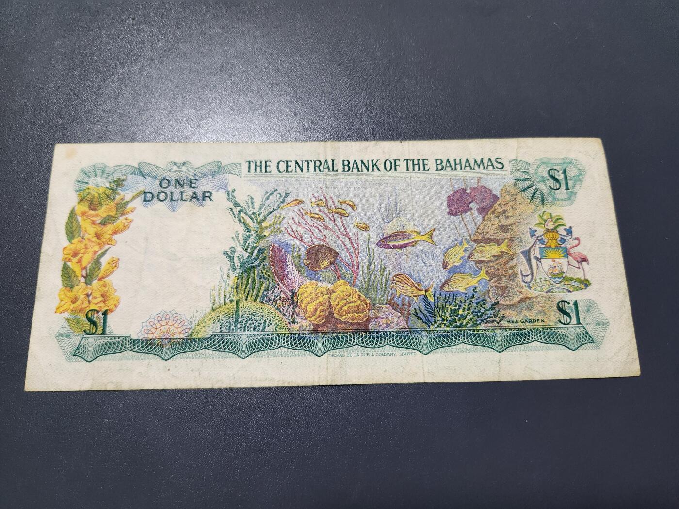 11月1号晚上8点 外国纸币自动截拍第50场 巴哈马1元女王早期原票