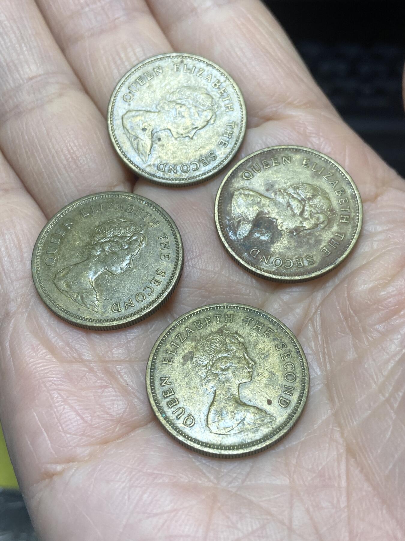 2025年第一百二十场(总第一百四十六场）外国好品散币(免佣金) 香港5毫4枚：1977年、1978年(伊丽莎白二世中年花冠)