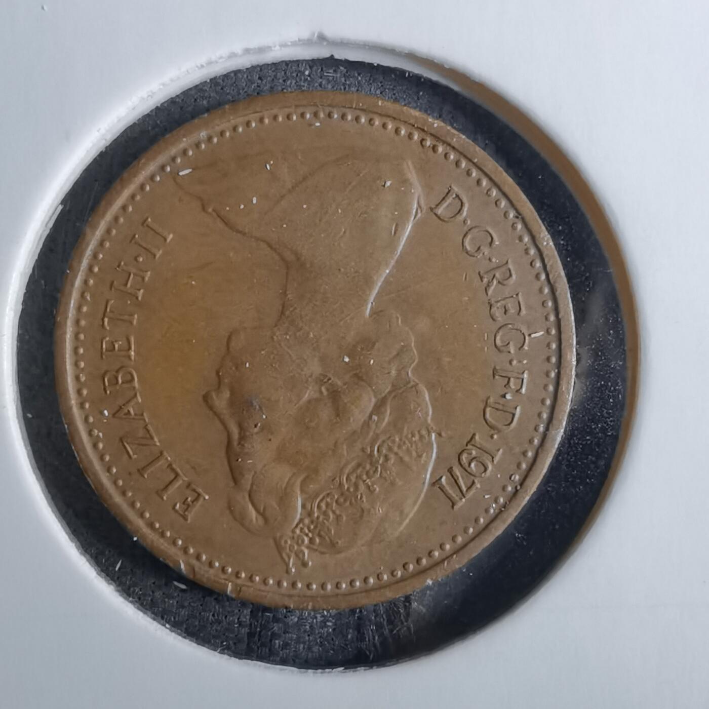 沼泽如烟--第886场 英国1971年半便士