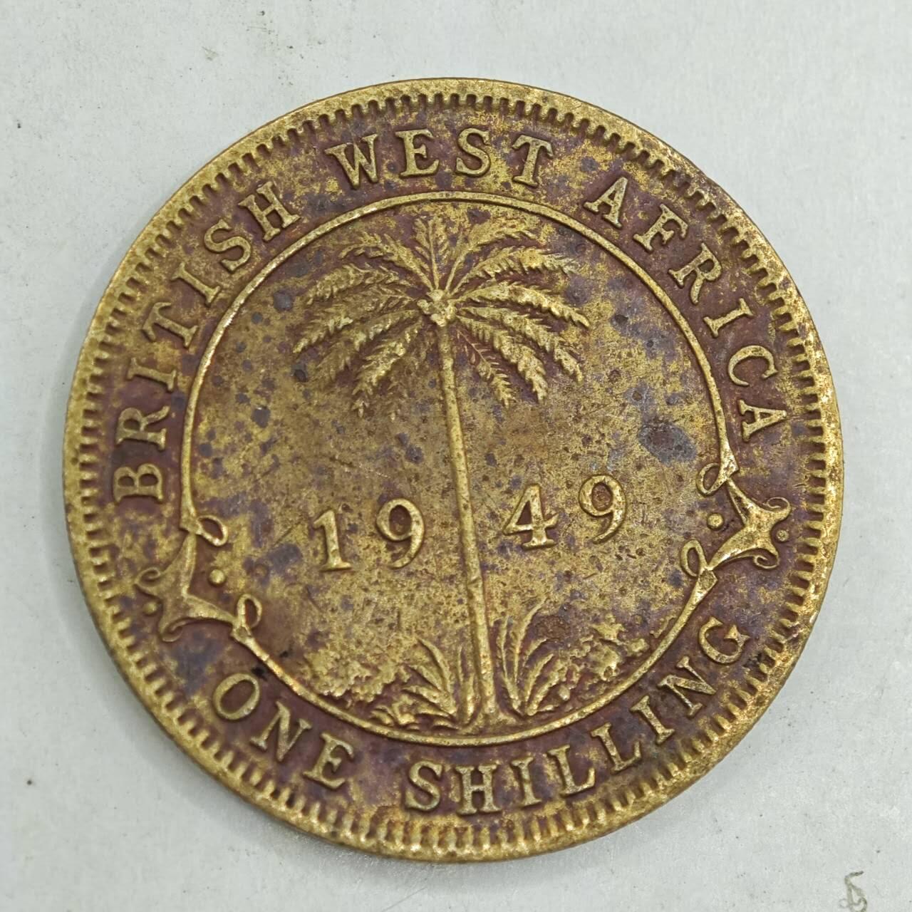 【淘币小摊】限时拍第七百八十四拍  老铜币场  满百包邮可预留两周  周一统一发货  英属西非1949年乔治六世一先令铜币