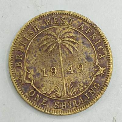 【淘币小摊】限时拍第七百八十四拍  老铜币场  满百包邮可预留两周  周一统一发货  - 英属西非1949年乔治六世一先令铜币