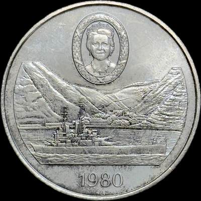 ＜小葵钱铺＞第64期·克朗币·套币·银币场·满200包邮，不寄存·3号发货 - 圣赫勒拿1980年女王母亲80寿辰25便士克朗型纪念币