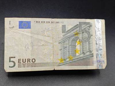 【淘币小摊】实时拍第七百八十五拍   无佣金纸币福利场   满百包邮可预留二周 每周一统一发货   - 欧盟5欧元