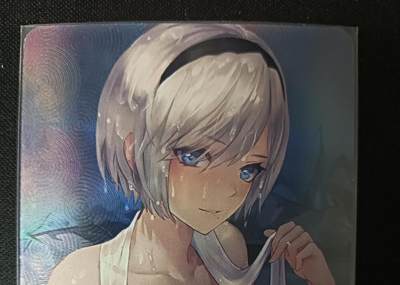 花开卡拍第45期（11月2号周日截拍，品控勿拍!!!拍品不寄存，运费5元，自制卡难免瑕疵，可能存在轻微撞角爆边等出厂瑕疵，品控介意勿拍！） - 火猪温泉魅白发 特藏卡 彩闪