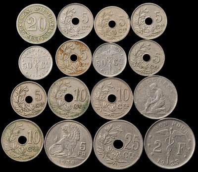 修遠堂世界钱币第九十一期 - 意大利，比利时旧钱币一组