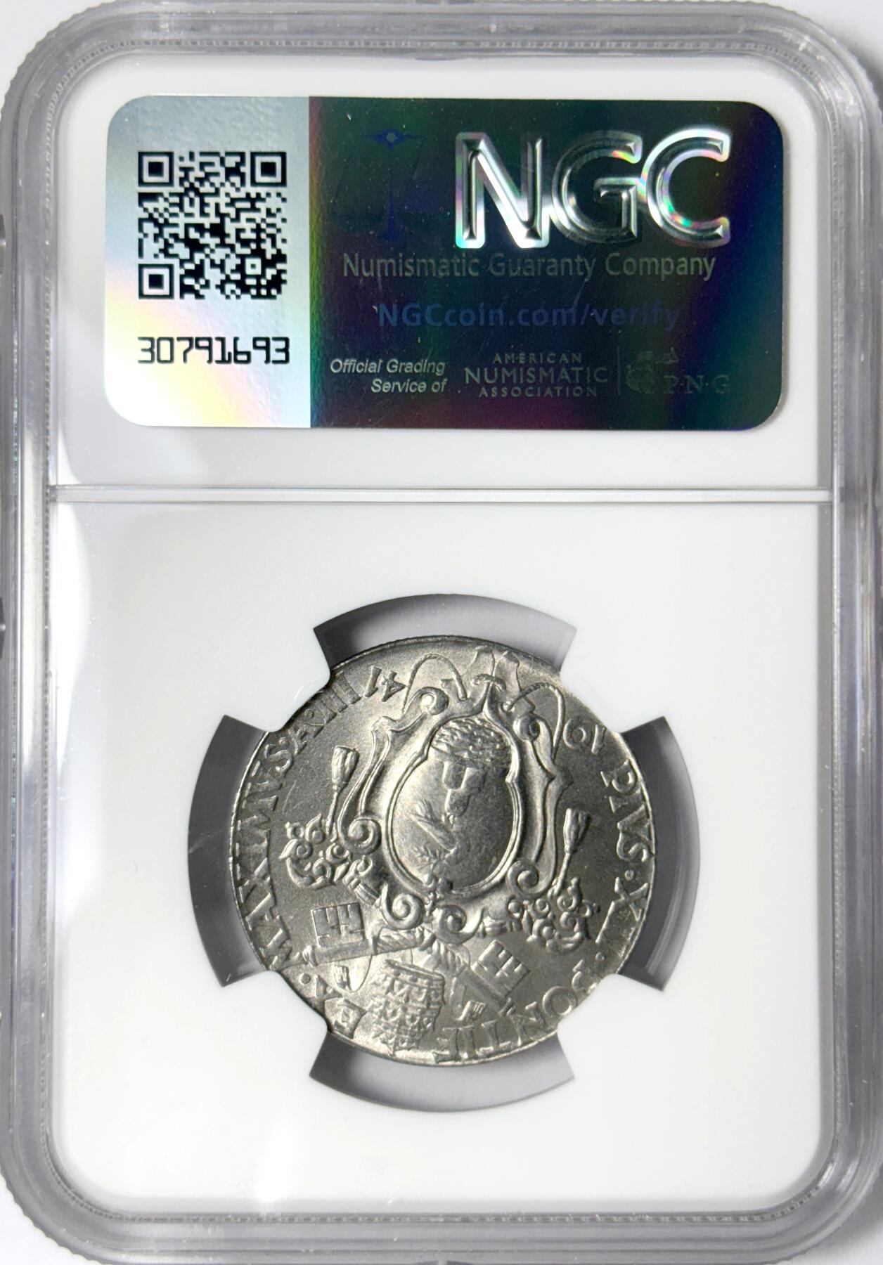 【雨安】【世界币章112-113期】周五/周六 两场连拍 2025-11-01 周六 19:30 保真 8秒倒数自动落锤 高效拍卖 [评级欧洲] Vatican 梵蒂冈 2里拉 1941年 NGC-MS65